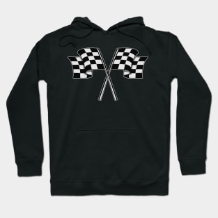 Checked racing car flag (Start and Finish) Hoodie